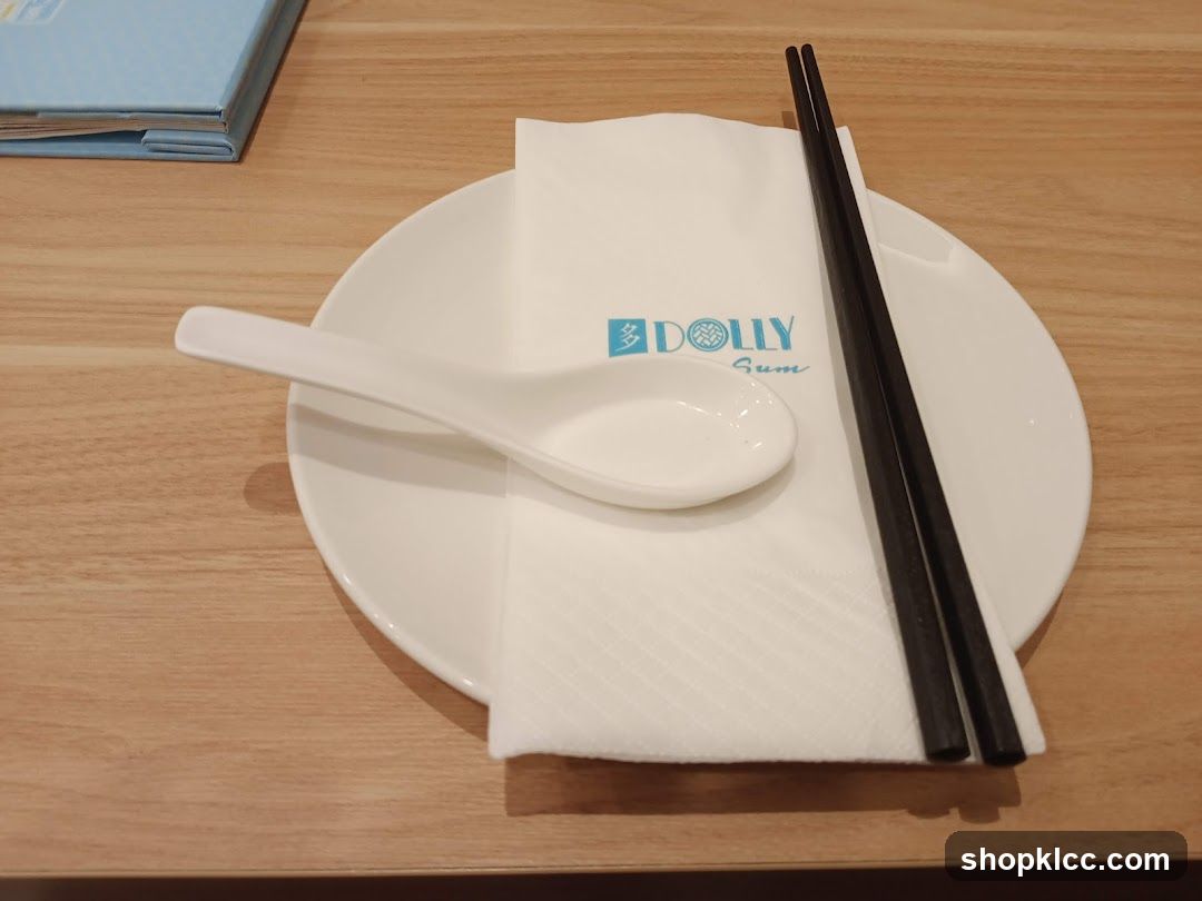 Table Setting with Chopsticks and Spoon