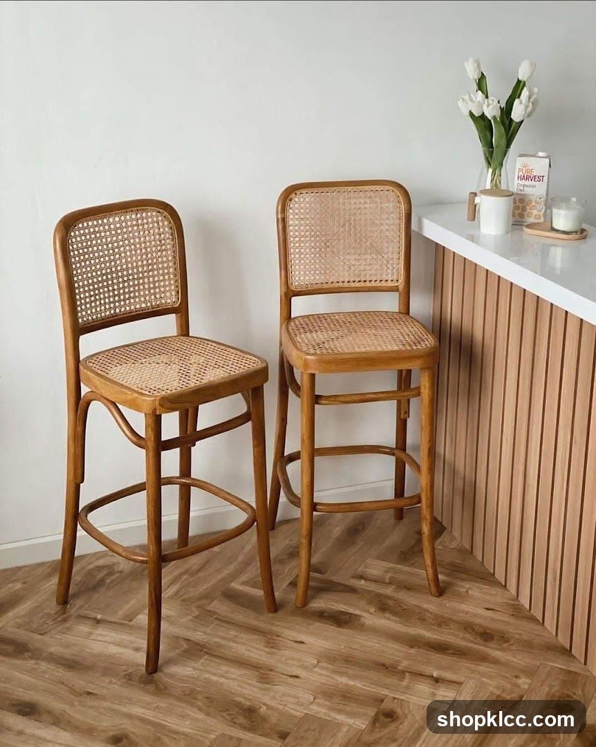 Cane Bar Stools