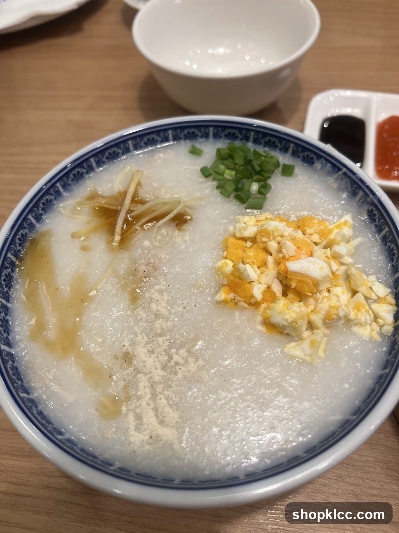 Congee with toppings