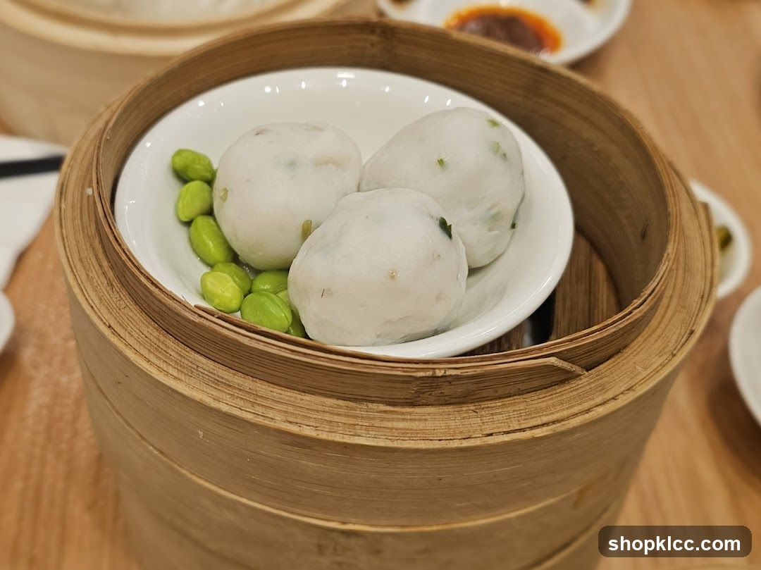 Steamed Fish Balls with Edamame
