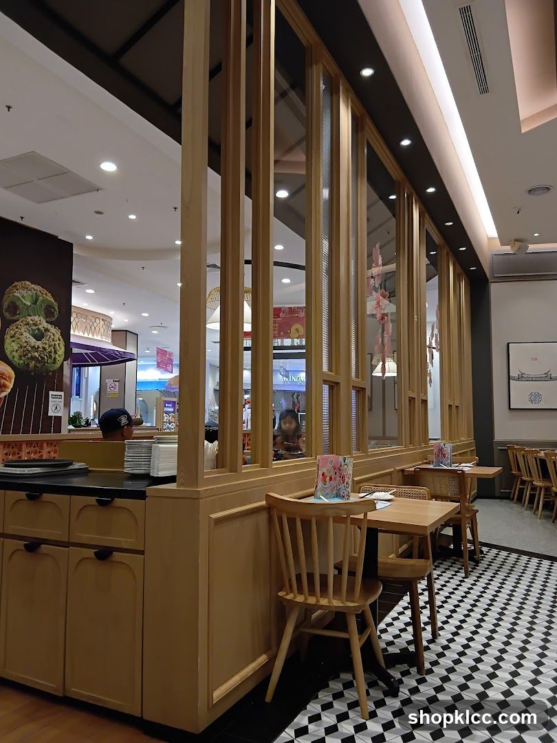 Restaurant Interior with Wooden Partitions