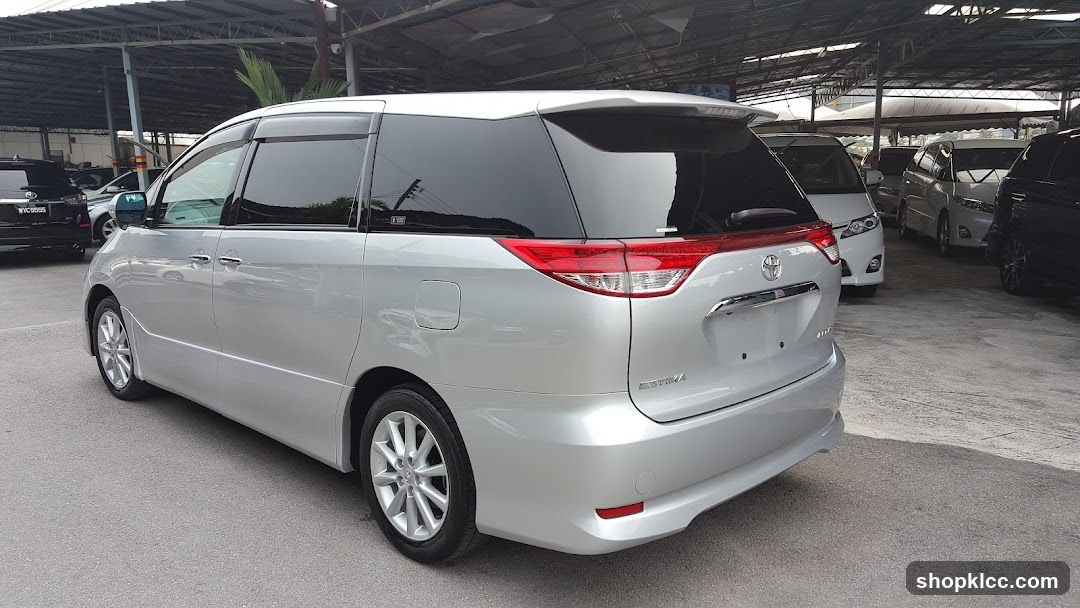 Silver Toyota Estima Minivan