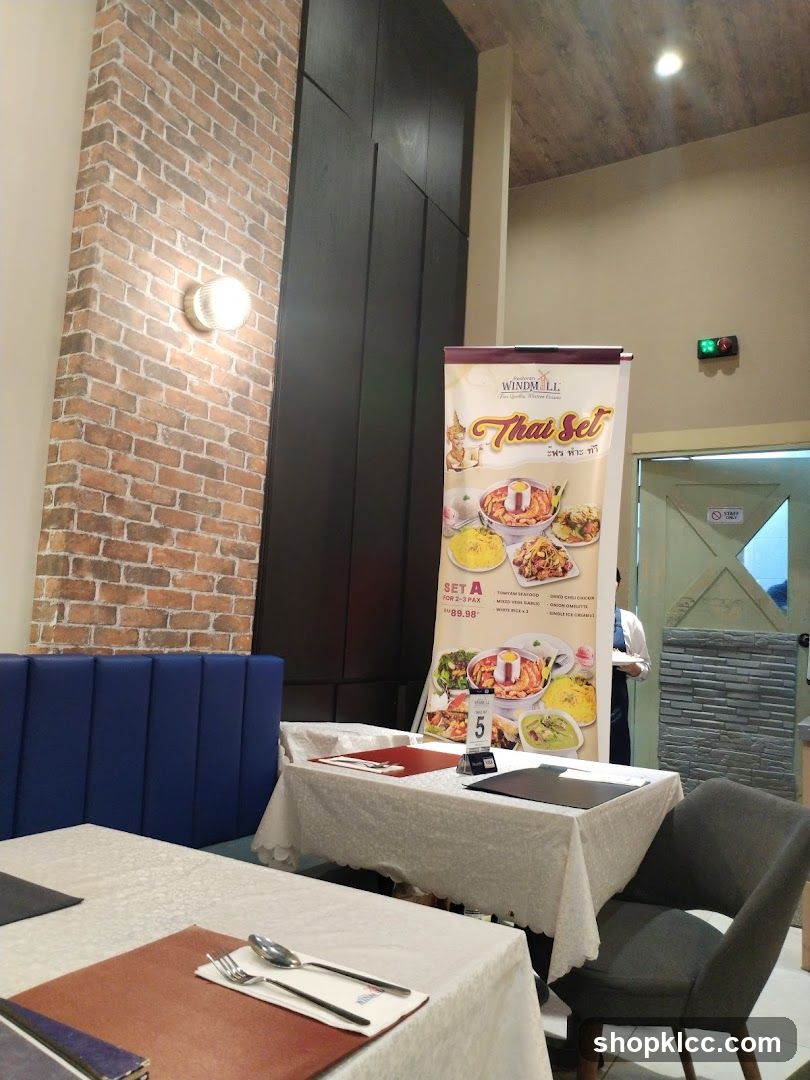 Restaurant Interior with Thai Set Promotion