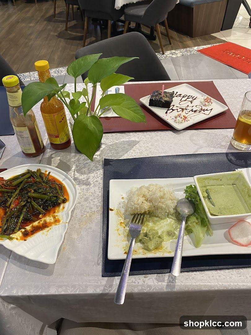 Birthday Dessert and Meal