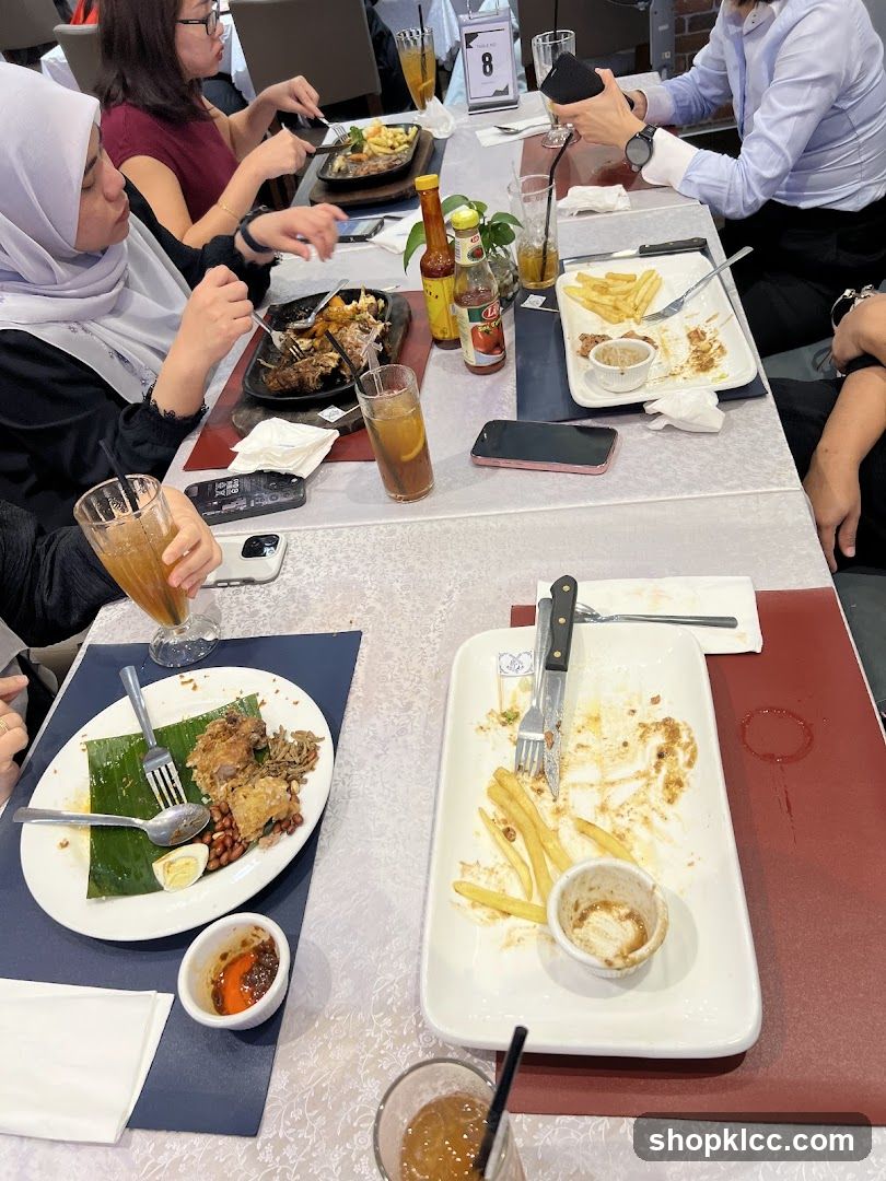 Diners at a table
