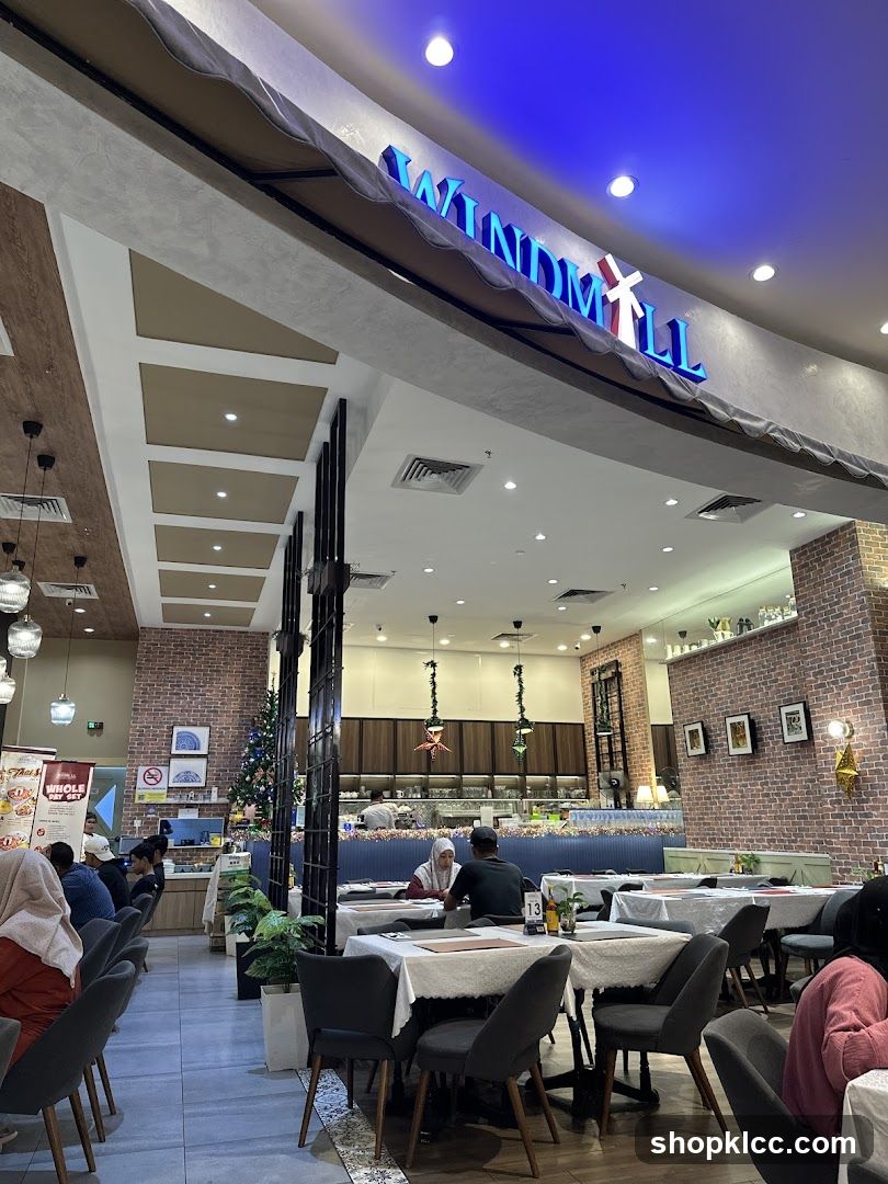 Restaurant Interior with Signage