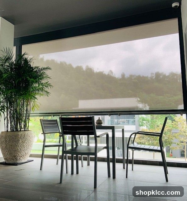 Modern Balcony with Outdoor Seating