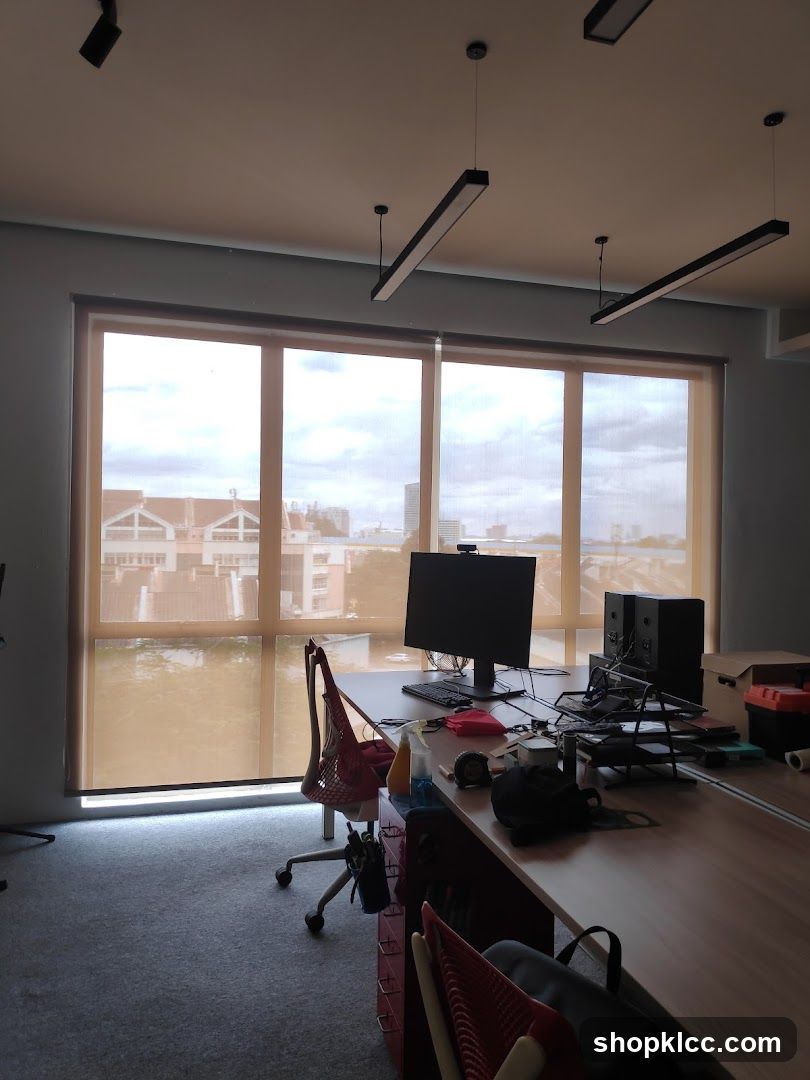 Office Interior with Large Windows