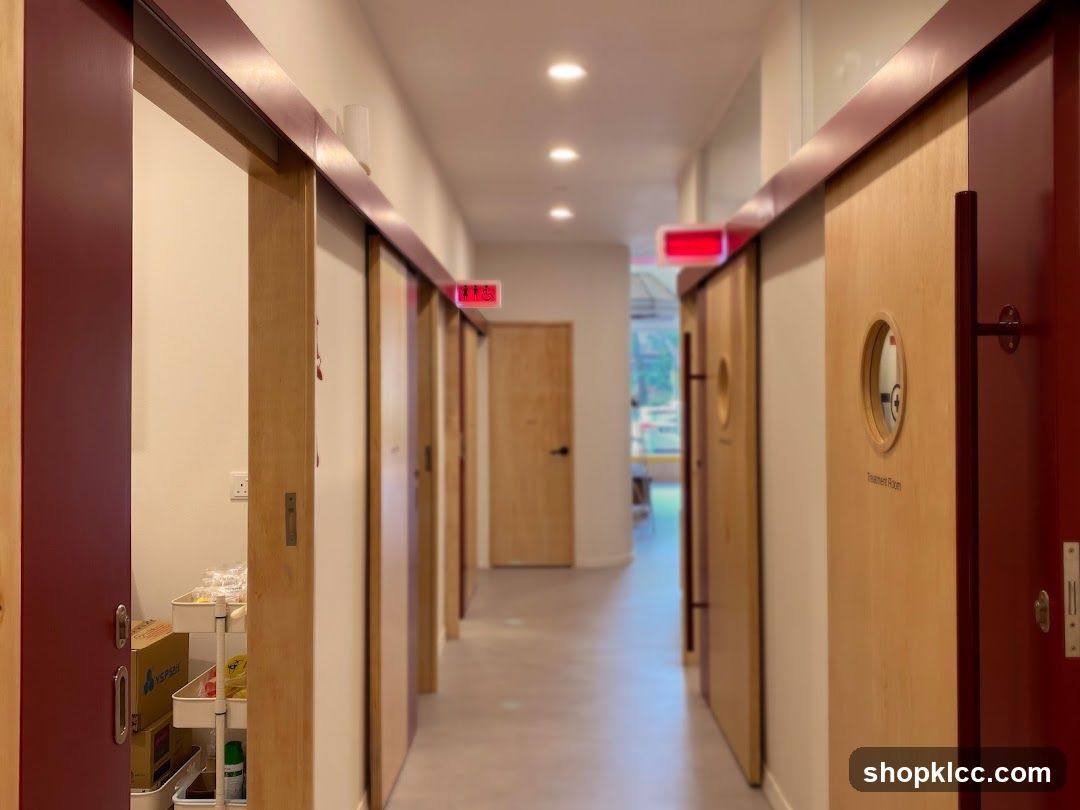 Interior Hallway with Wooden Doors and Storage Area