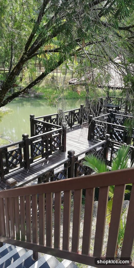 Wooden Boardwalk by a Lake