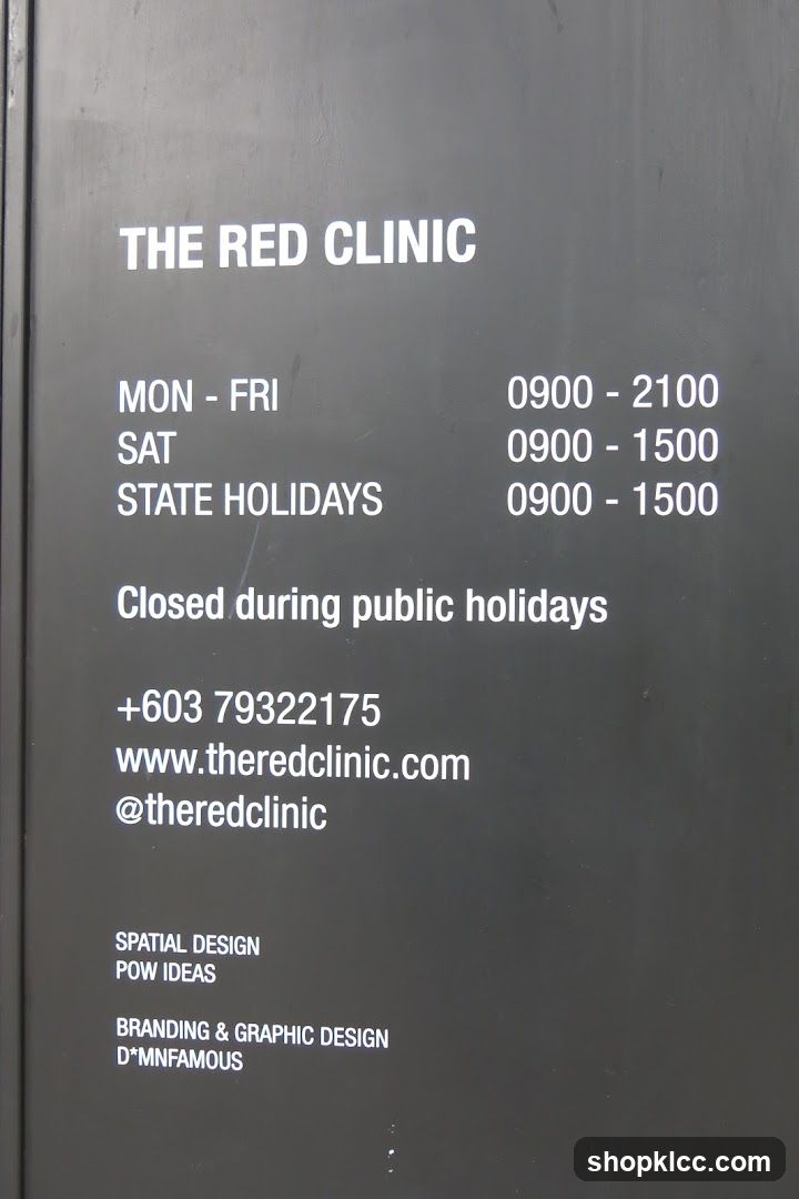 The Red Clinic Signage