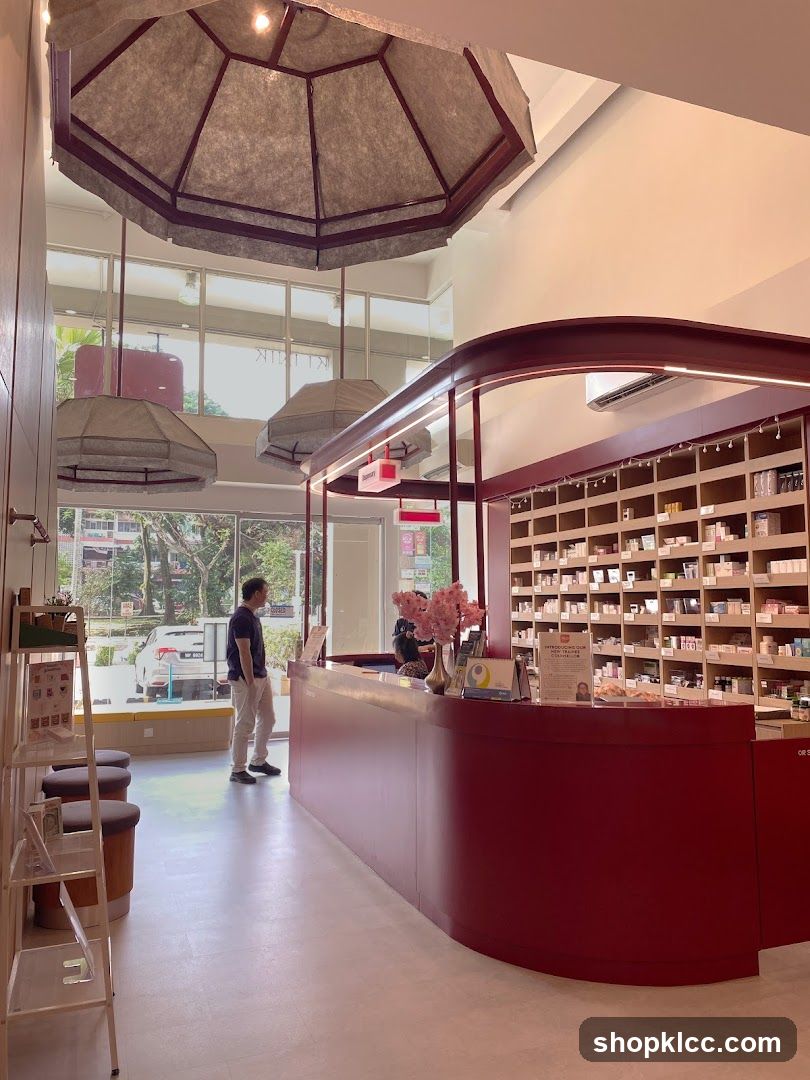 Interior of a beauty or skincare shop