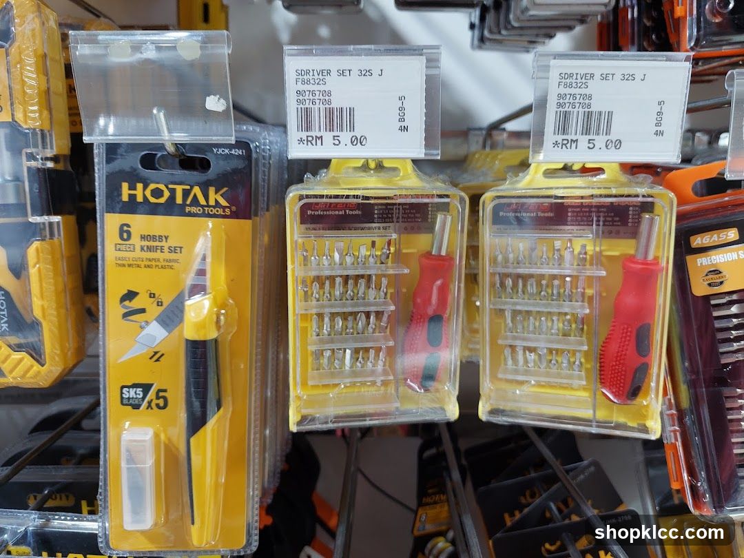 Hobby Knife and Screwdriver Set Display