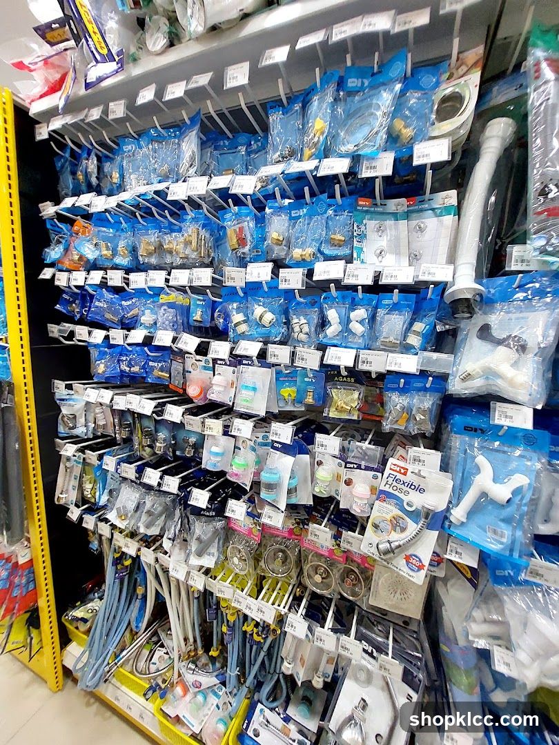 DIY Plumbing Supplies Display