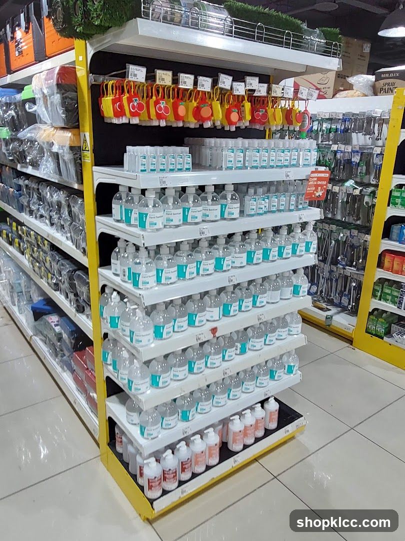 Hand Sanitizer Display in Store