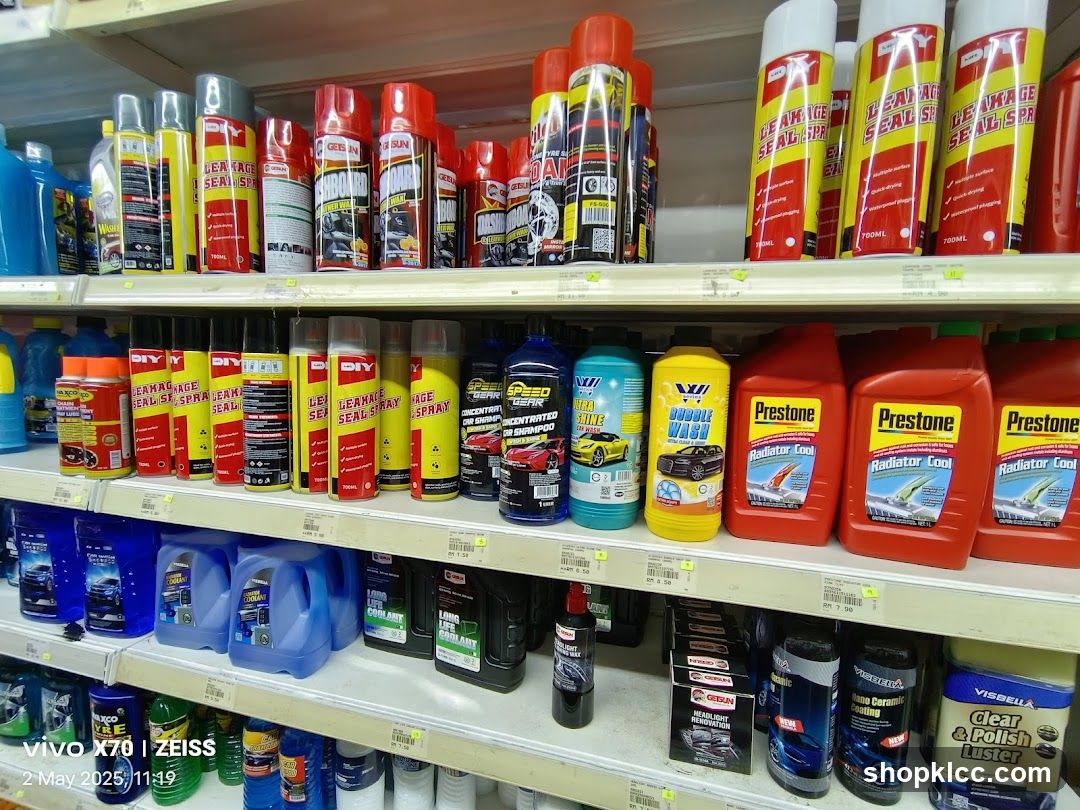 Car Care Products Shelf