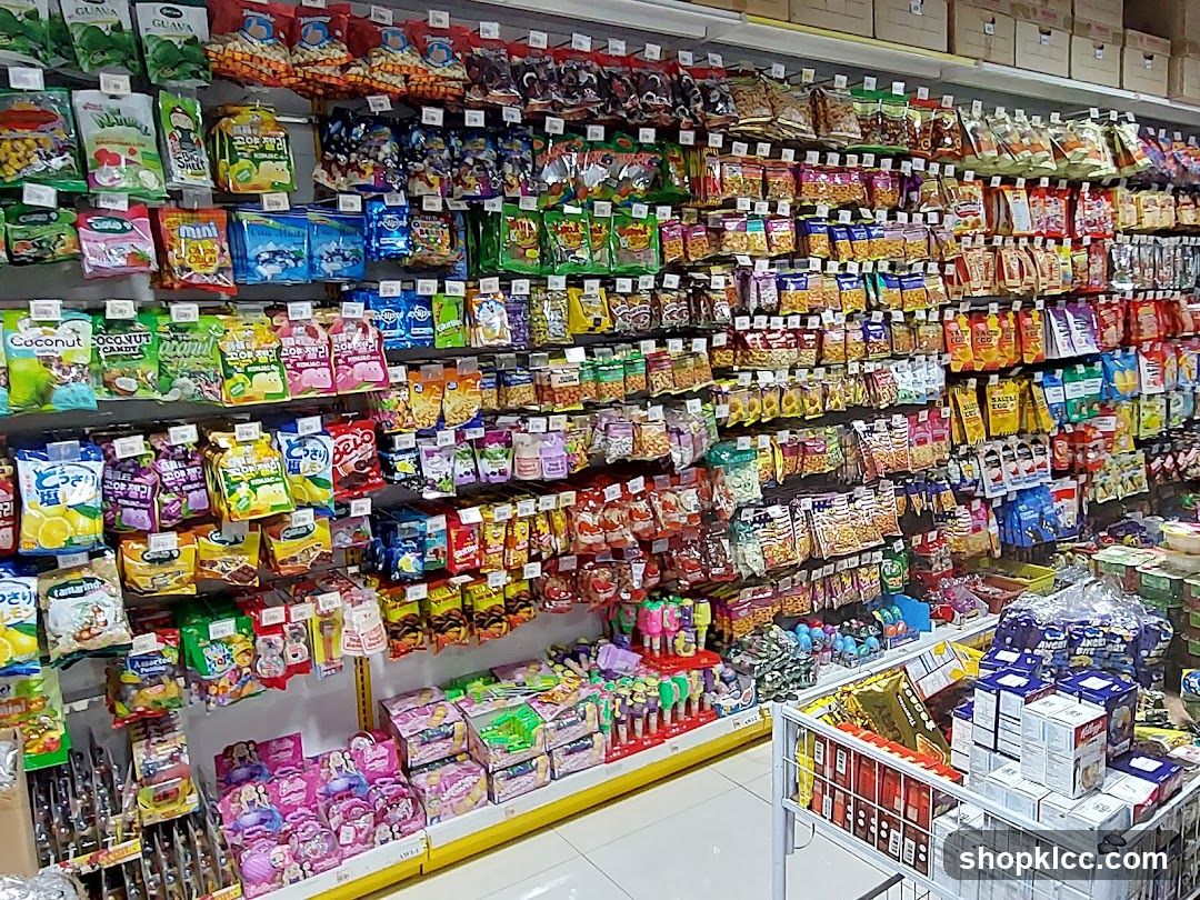 Snack aisle in a supermarket