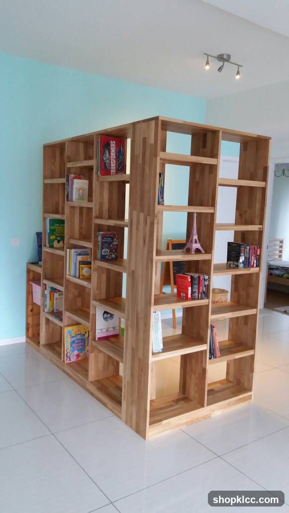 Wooden Bookshelf in Room