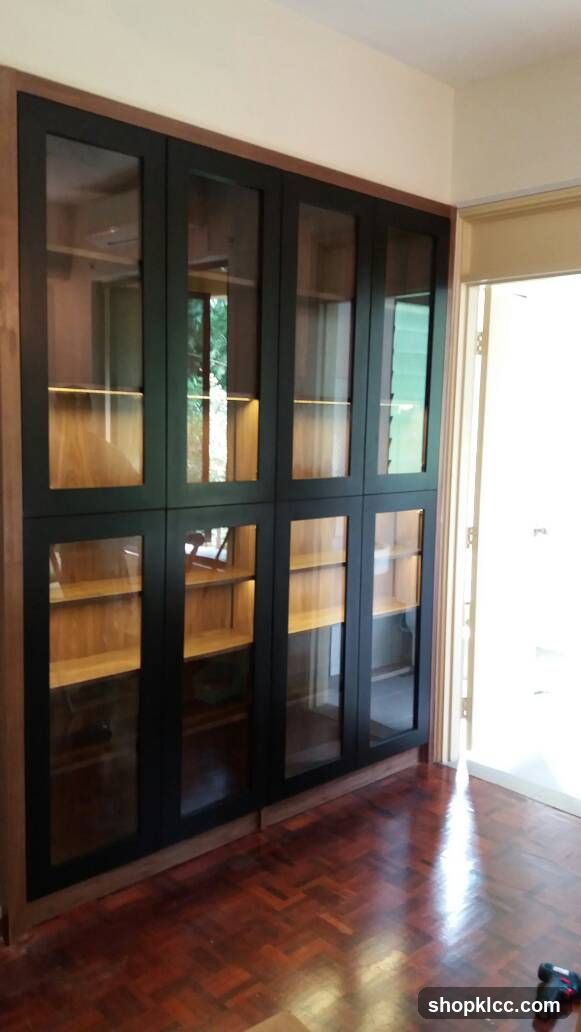 Interior Storage Cabinet with Glass Doors