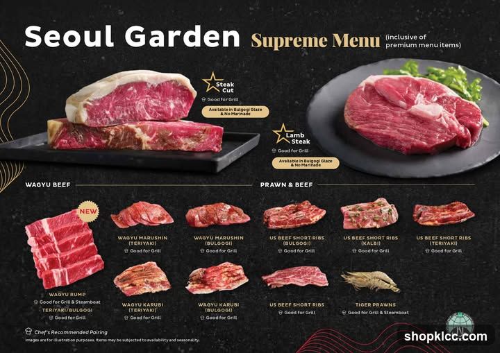 Seoul Garden Supreme Menu