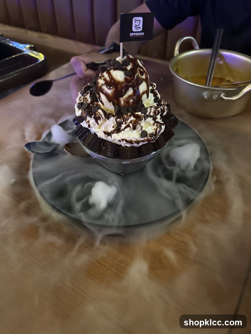 Dessert with Ice Cream and Chocolate