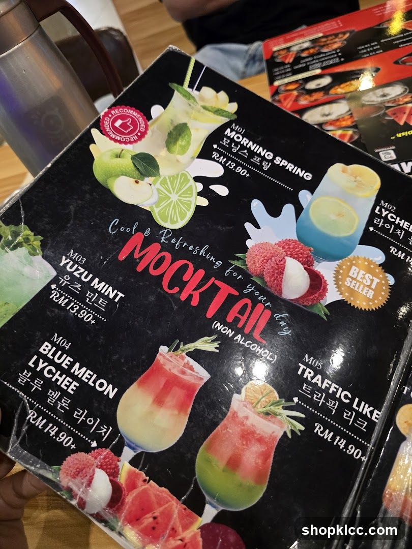 Mocktail Menu