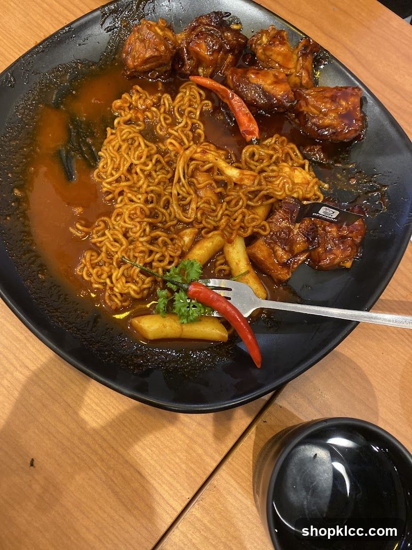 Spicy Korean Noodles and Chicken