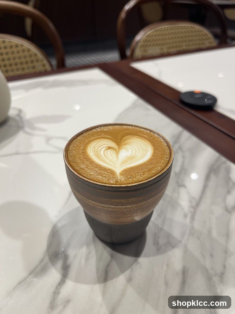Latte with Heart Art
