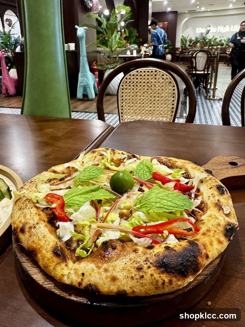 Pizza with fresh toppings