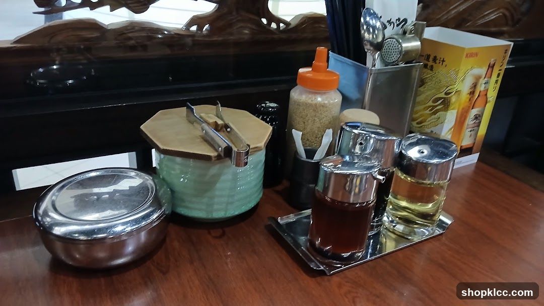 Condiments on a table