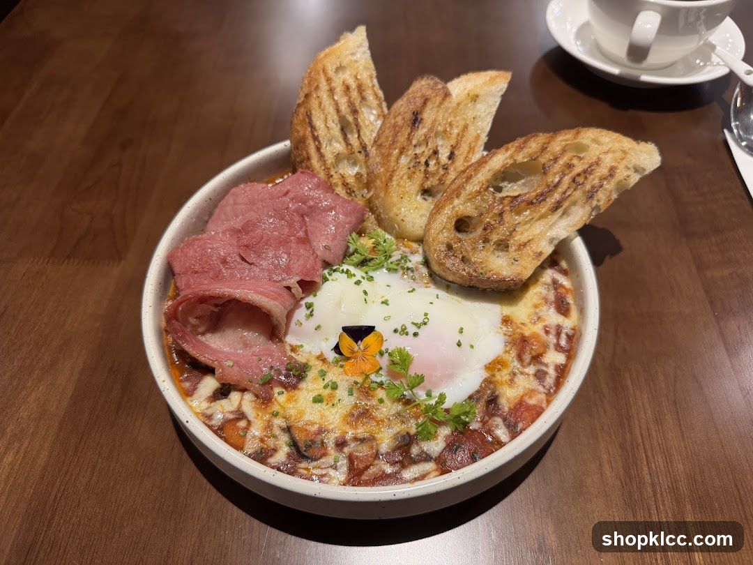 Savory Breakfast Dish with Toast