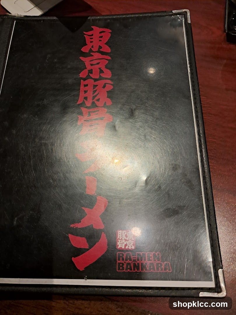 RA-MEN BANKARA Menu