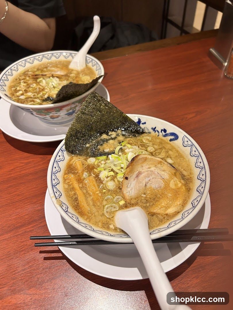 Two bowls of ramen
