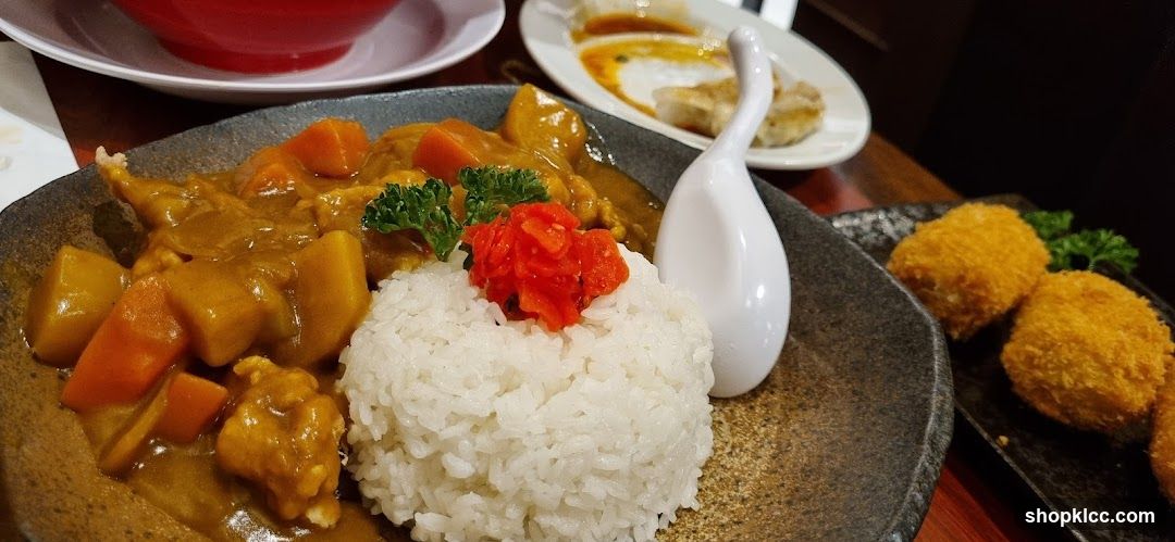 Japanese Curry with Rice and Croquettes