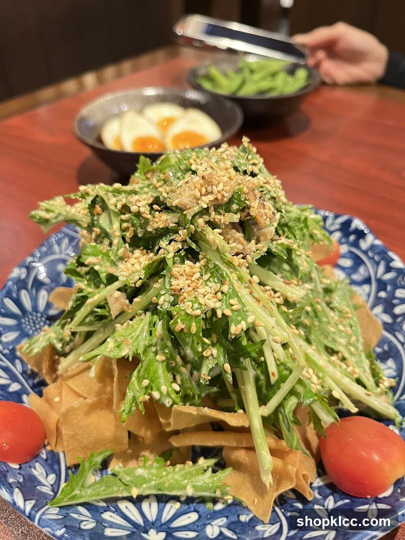 Salad with Edamame and Boiled Eggs