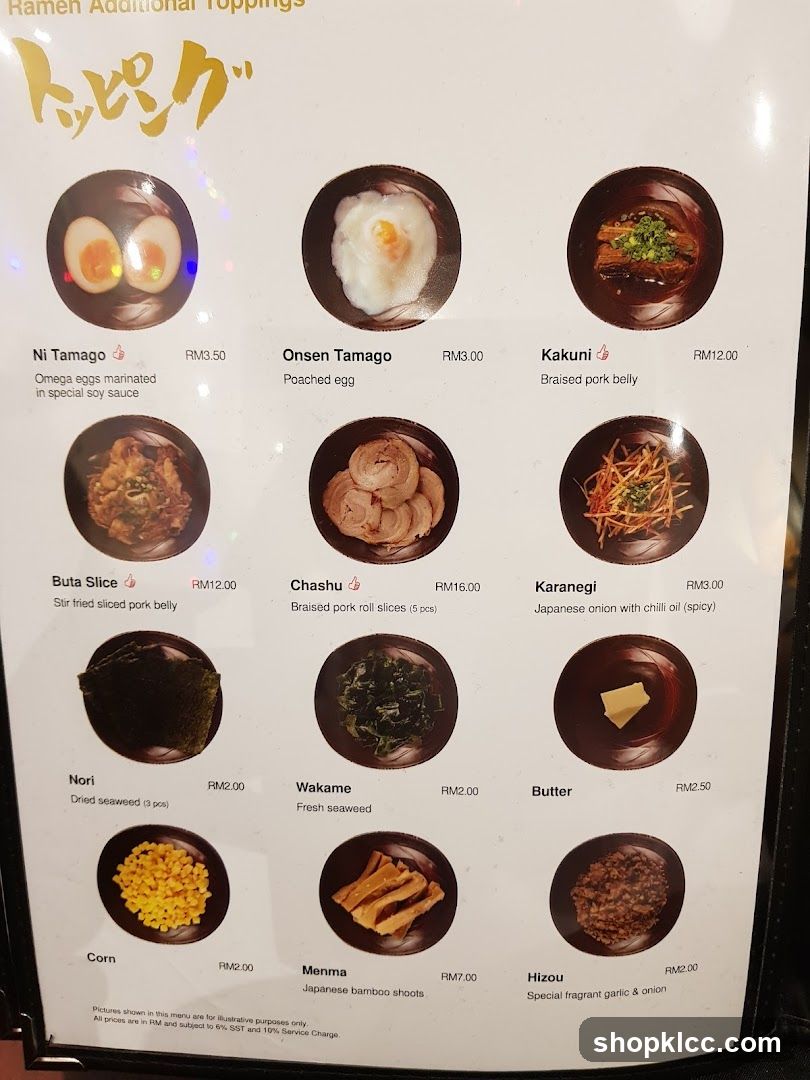 Ramen Additional Toppings