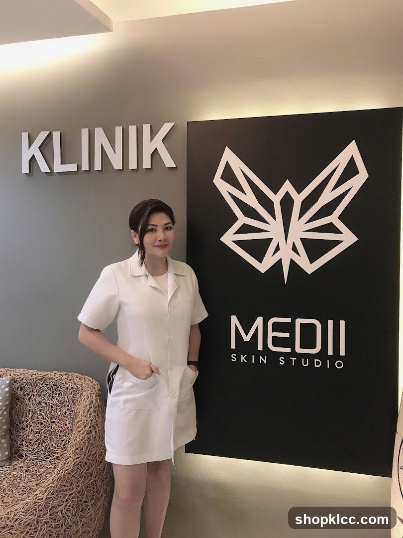 Woman in Lab Coat at Medii Skin Studio