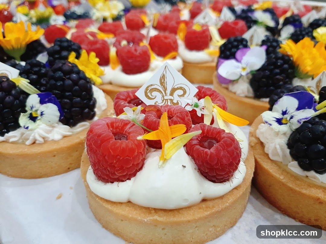 Fruit Tarts with Edible Flowers