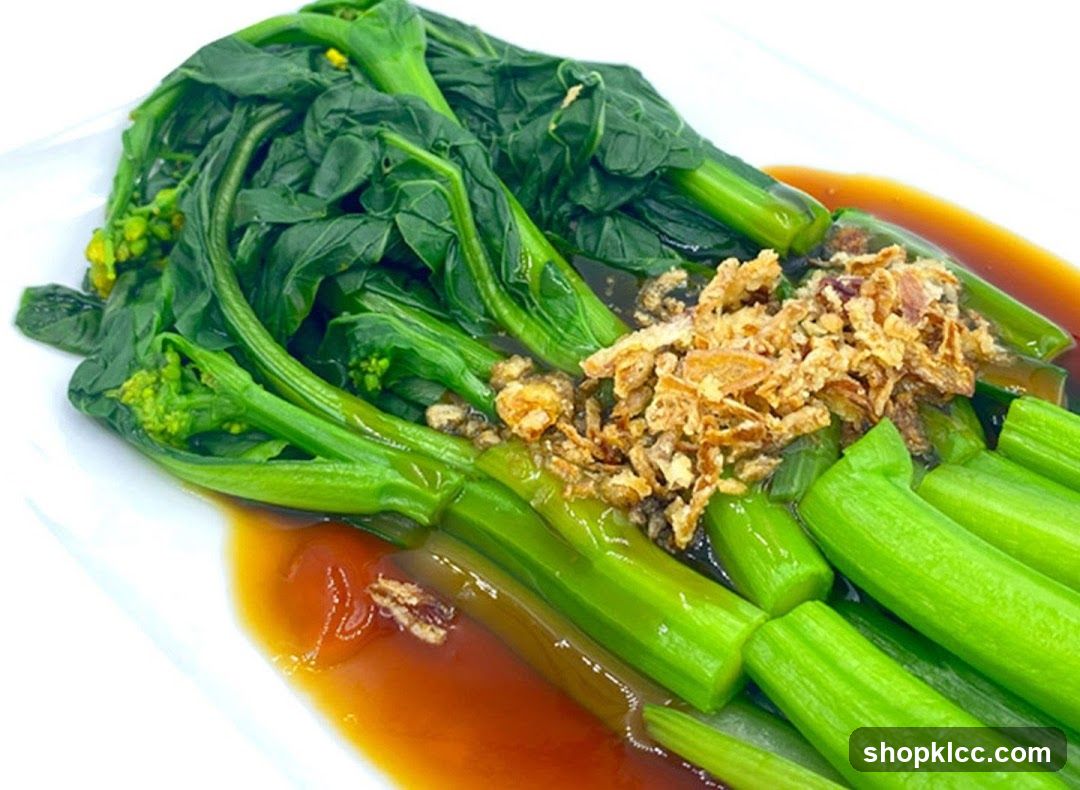 Steamed Chinese Broccoli with Garlic