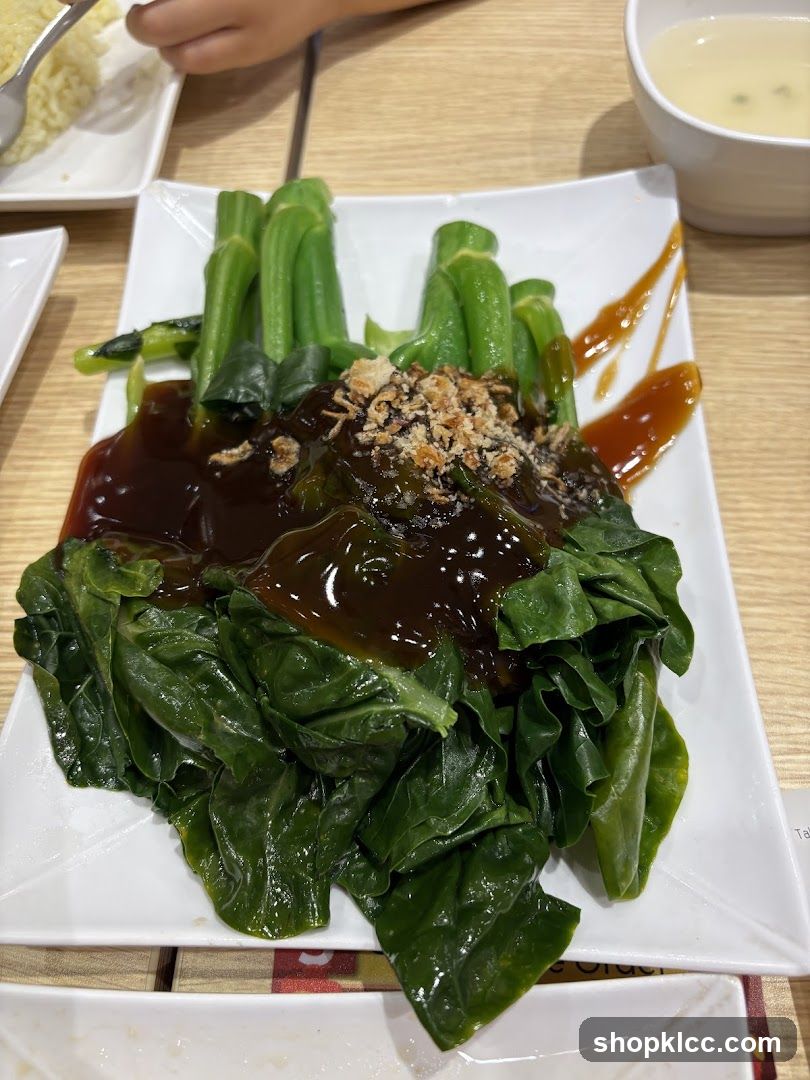 Steamed Greens with Sauce