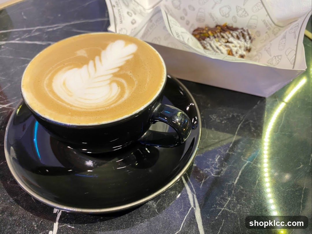 Latte Art Coffee and Pastry