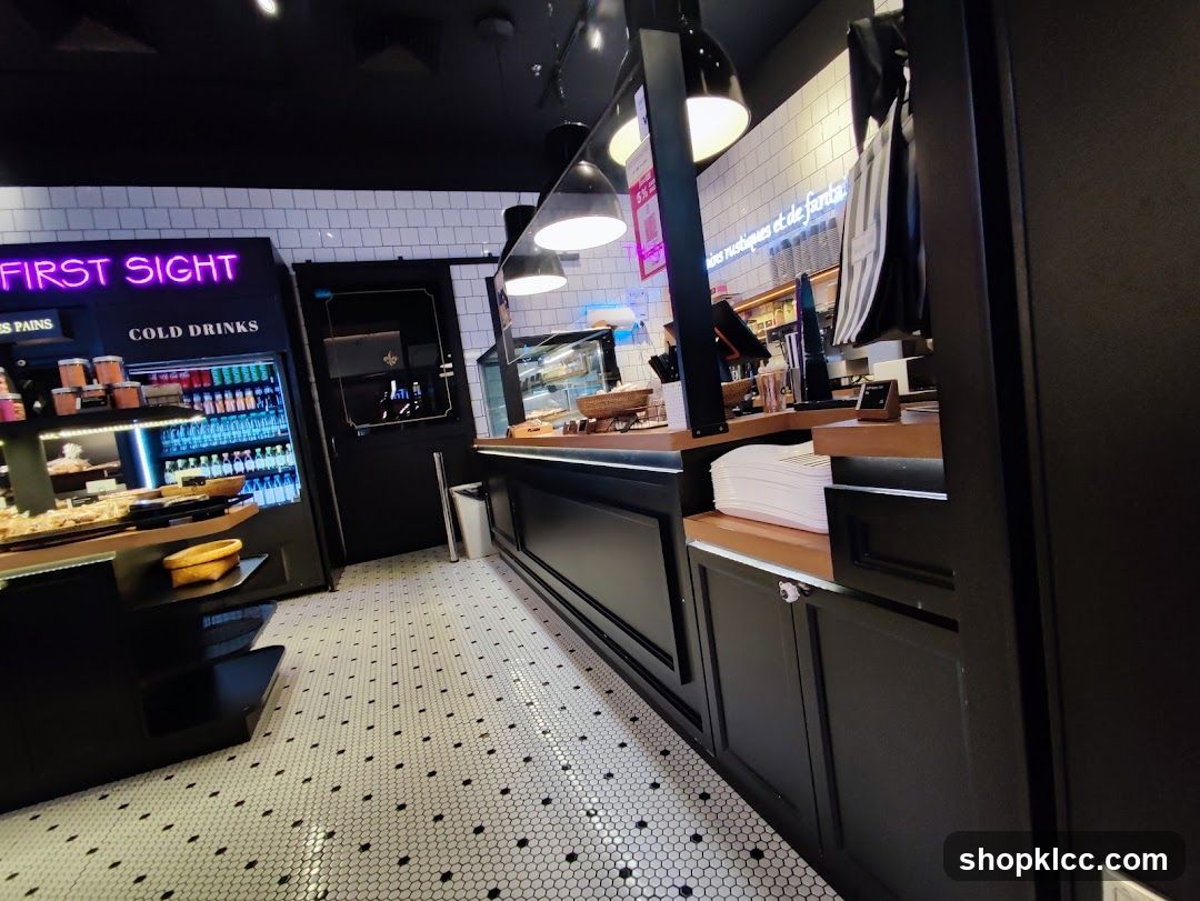 Interior of a modern cafe or bakery