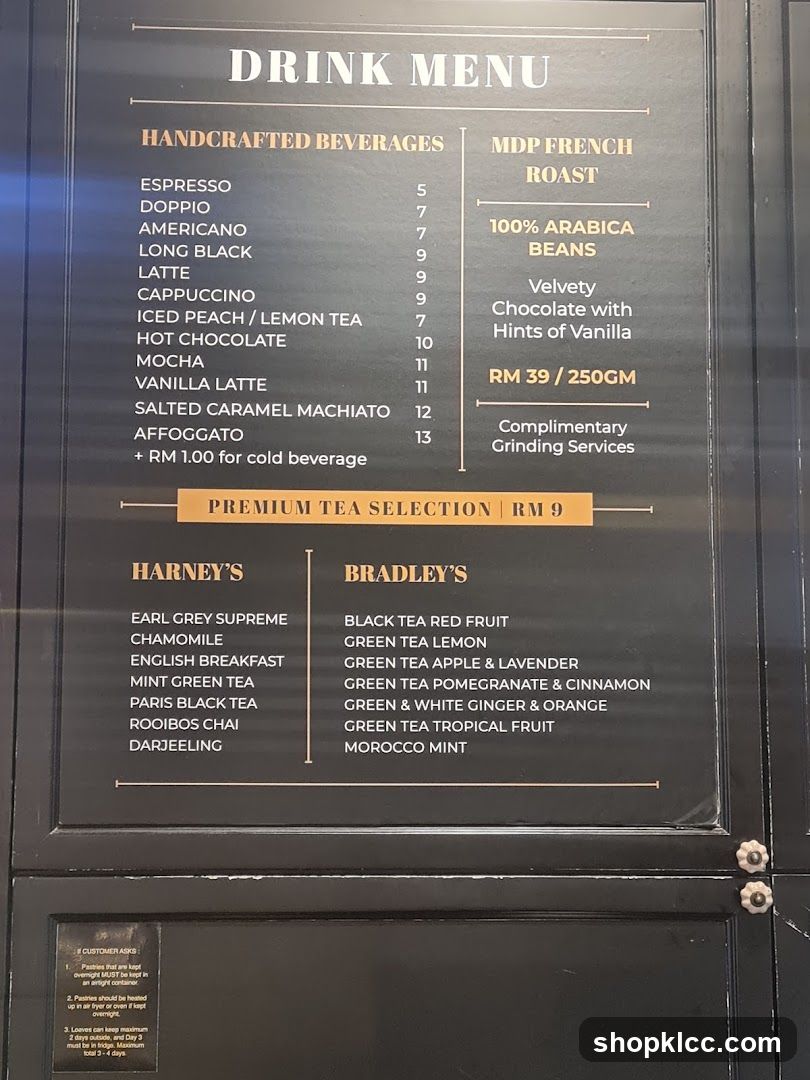 Drink Menu Board