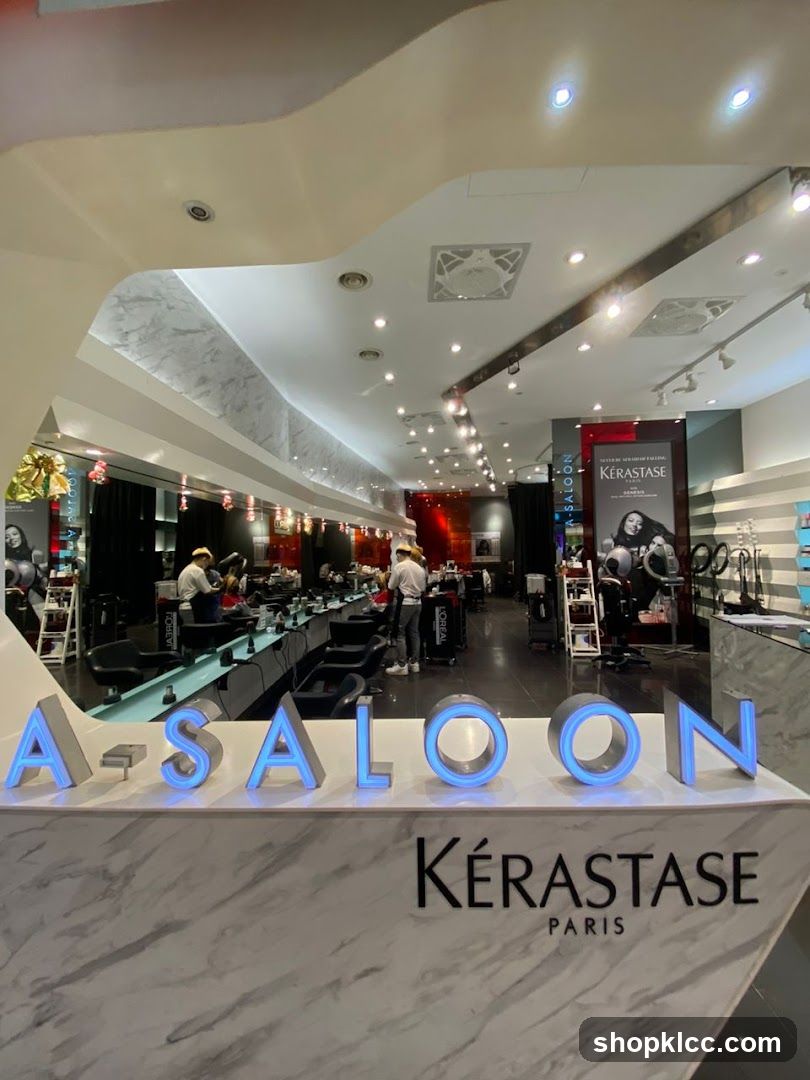 Salon Interior with Kérastase Branding