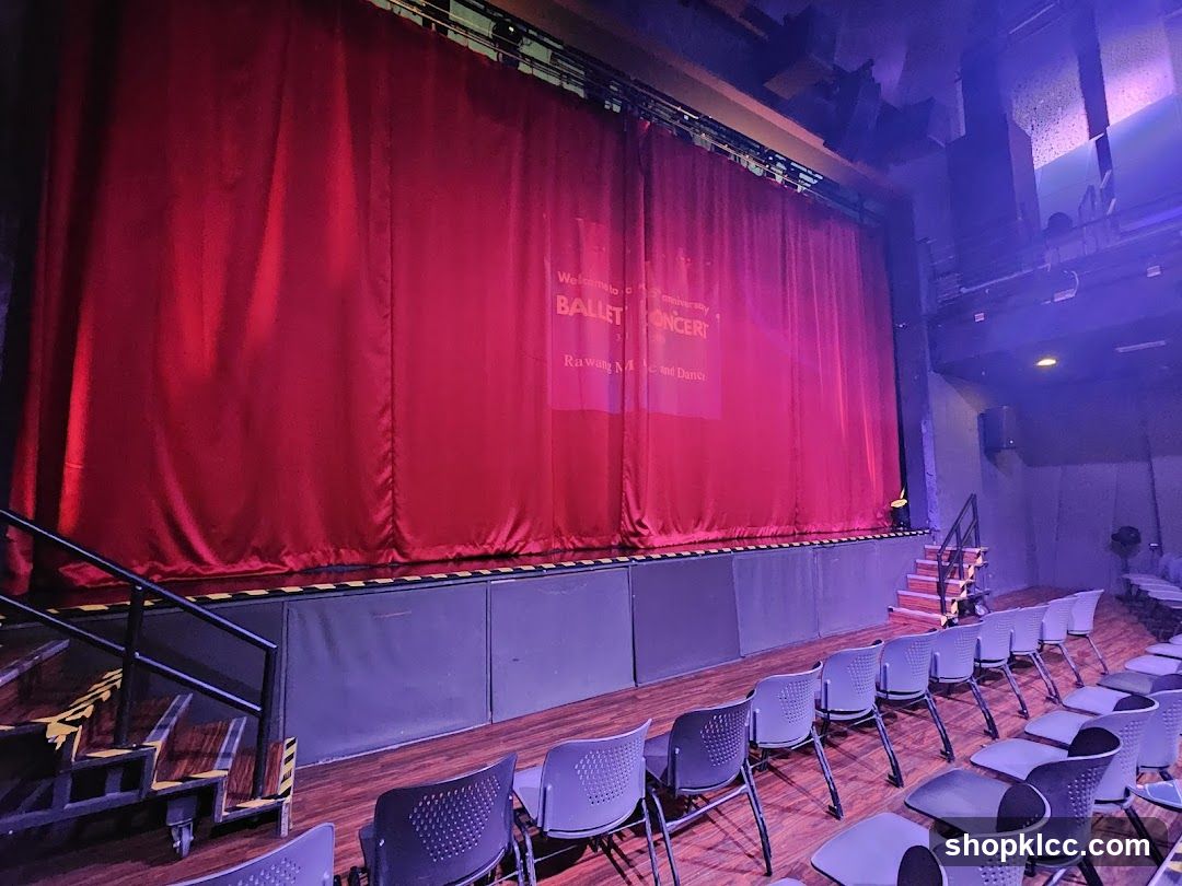 Theatre Interior with Red Curtain