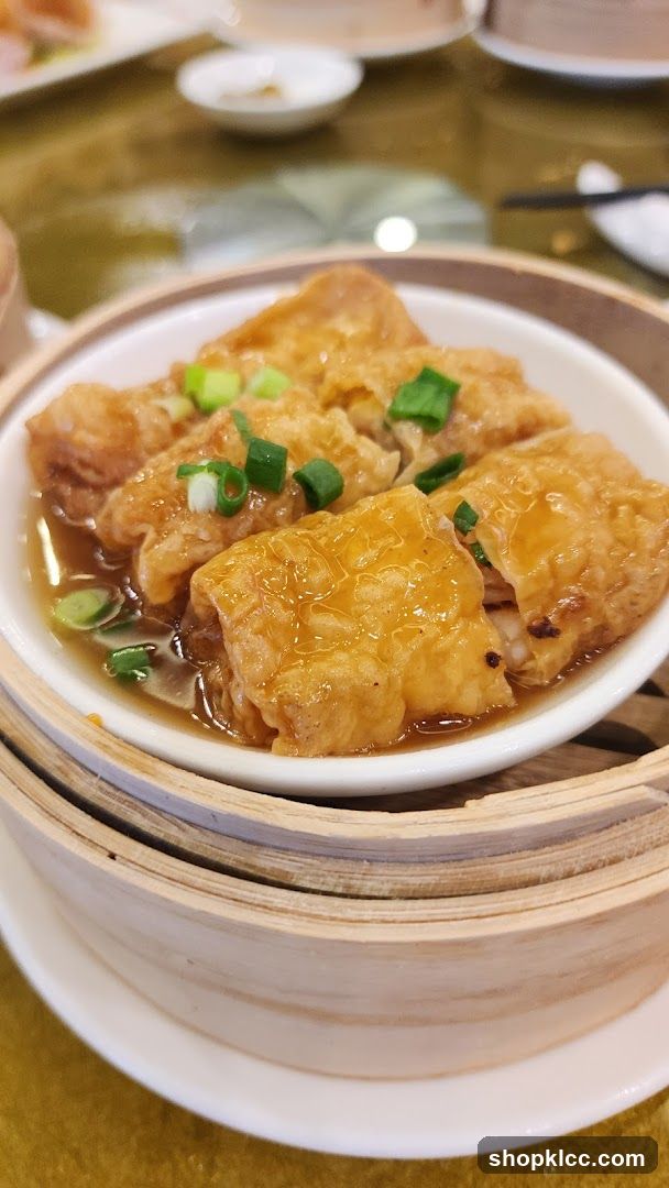 Steamed Egg Custard Puffs with Green Onion Garnish