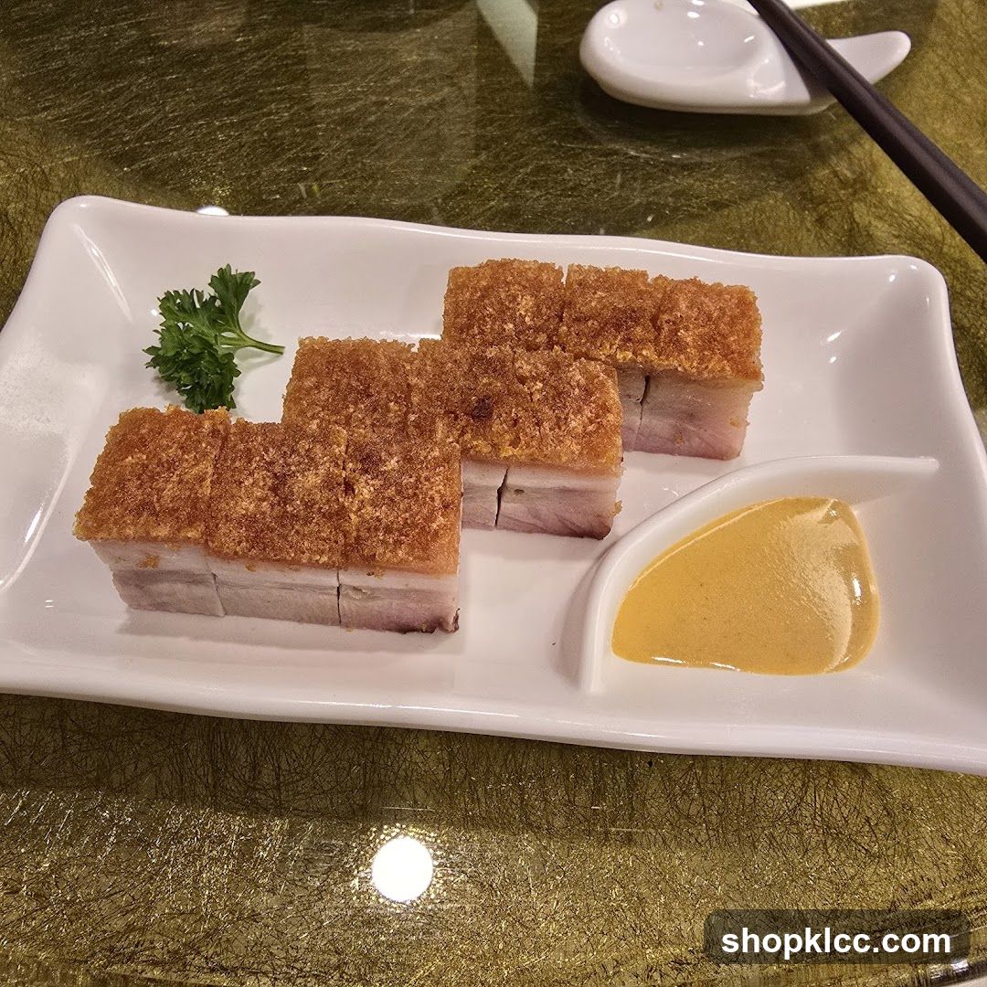 Crispy Pork Belly Slices with Sauce