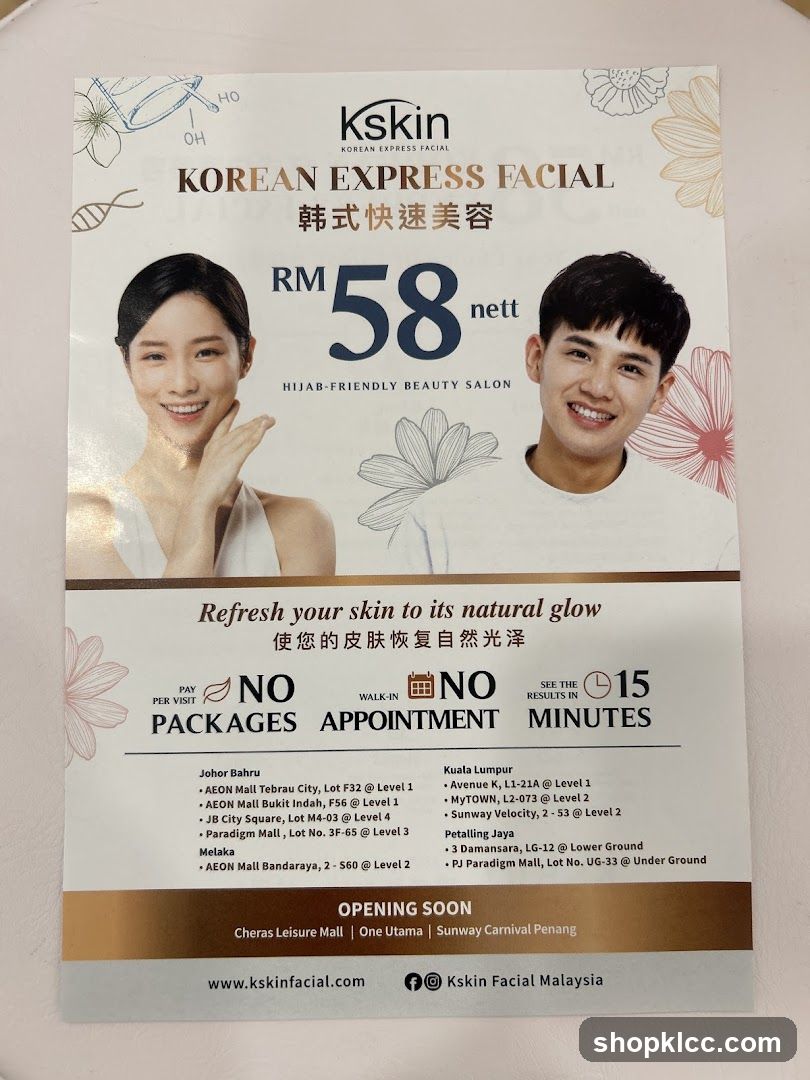 Kskin Korean Express Facial Flyer
