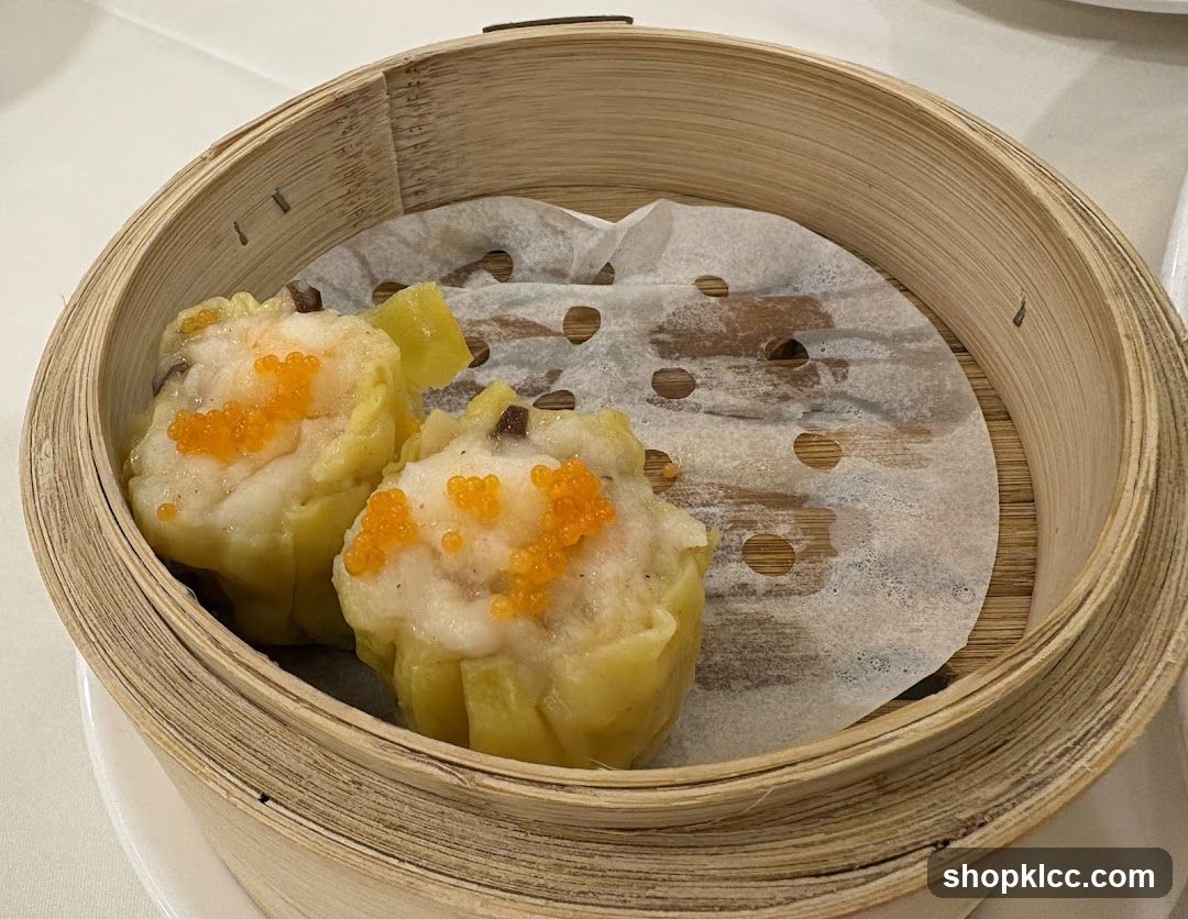 Steamed Dumplings with Roe Topping