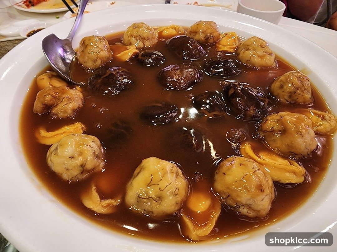 Braised Meatballs with Mushrooms and Oysters